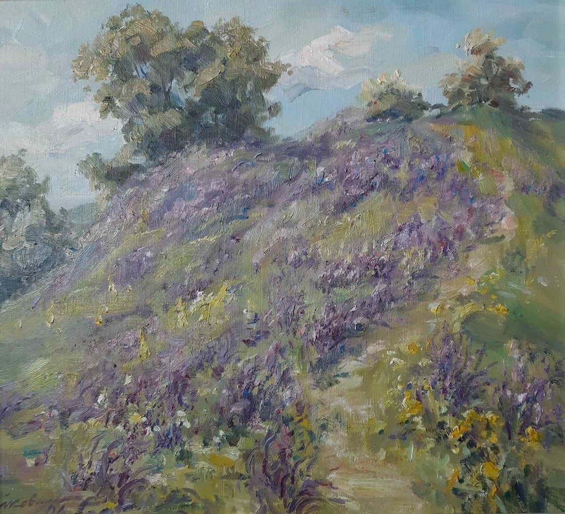Oil painting Blooming field Kovalenko Ivan Mikhailovich: Title: Oil painting Blooming field Kovalenko Ivan Mikhailovich Description: NoKoval 13 *** ABOUT THIS PAINTING *** * TITLE: "Blooming field" * ARTISTS: Kovalenko Ivan Mikhailovich * SIZE: 40x45 cm/'15