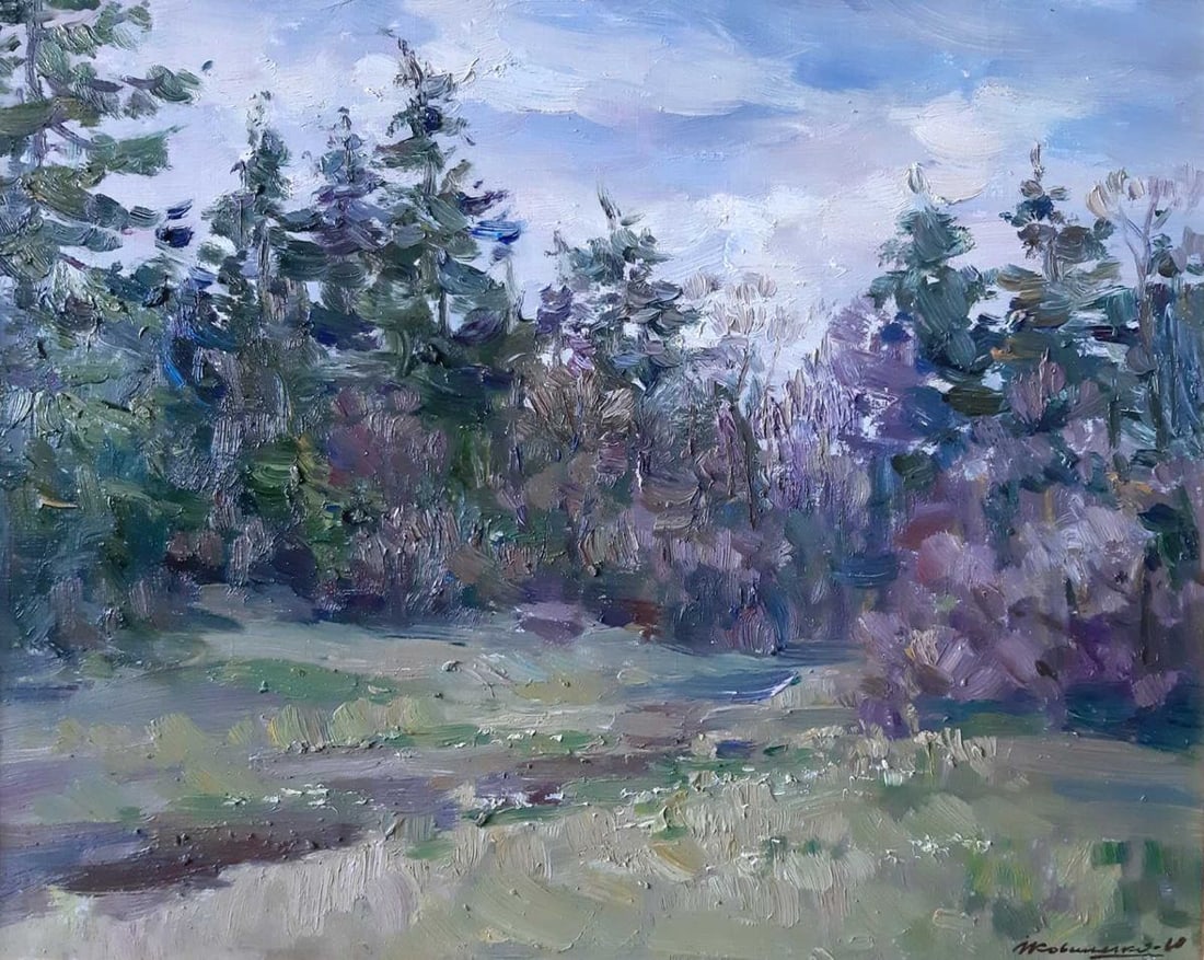 Oil painting Zorya Kovalenko Ivan Mikhailovich: Title: Oil painting Zorya Kovalenko Ivan Mikhailovich Description: NoKoval 26 *** ABOUT THIS PAINTING *** * TITLE: "Zorya" * ARTISTS: Kovalenko Ivan Mikhailovich * SIZE: 40x50 cm/'15.74x19.68 inches' 