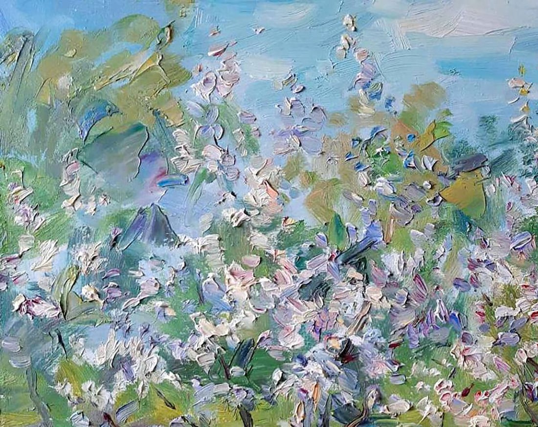 Oil painting Trees bloom Kovalenko Ivan Mikhailovich - 2