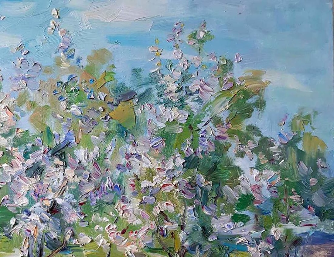 Oil painting Trees bloom Kovalenko Ivan Mikhailovich - 3