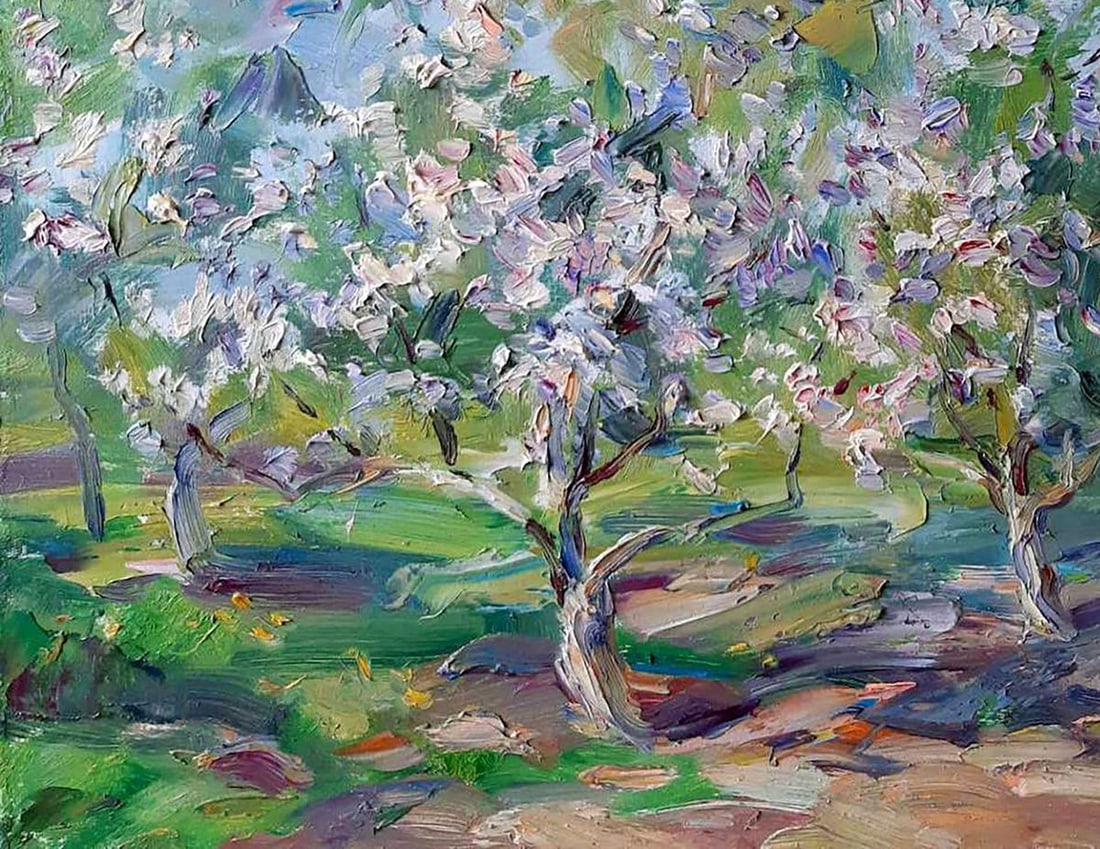 Oil painting Trees bloom Kovalenko Ivan Mikhailovich - 4