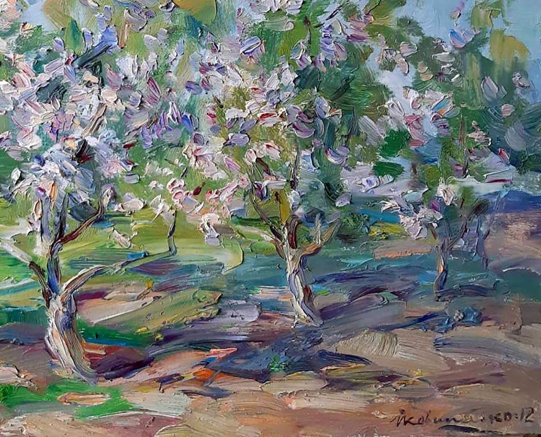 Oil painting Trees bloom Kovalenko Ivan Mikhailovich - 5