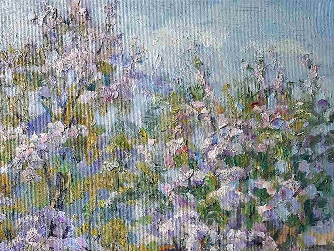 Oil painting Trees bloom Kovalenko Ivan Mikhailovich - 3