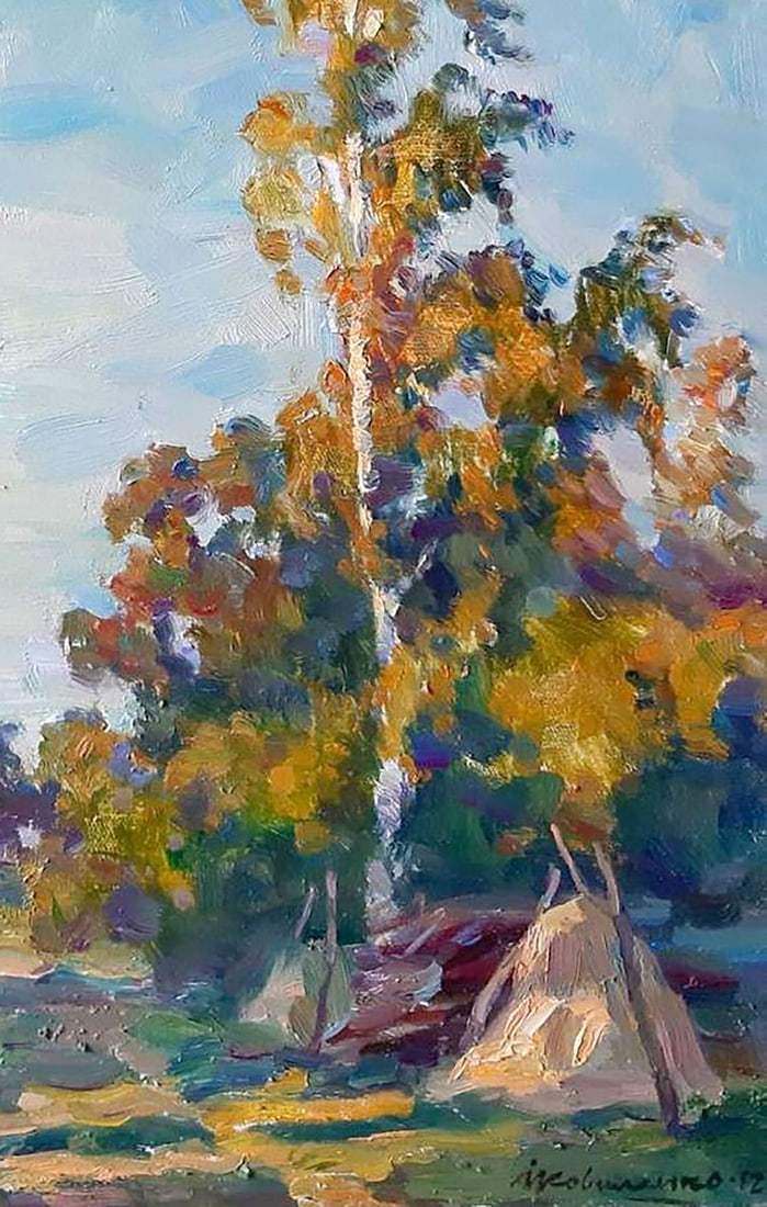 Oil painting Halt in the forest Kovalenko Ivan Mikhailovich - 5