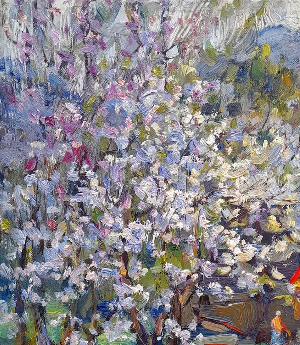 Oil painting Trees bloom Kovalenko Ivan Mikhailovich - 2