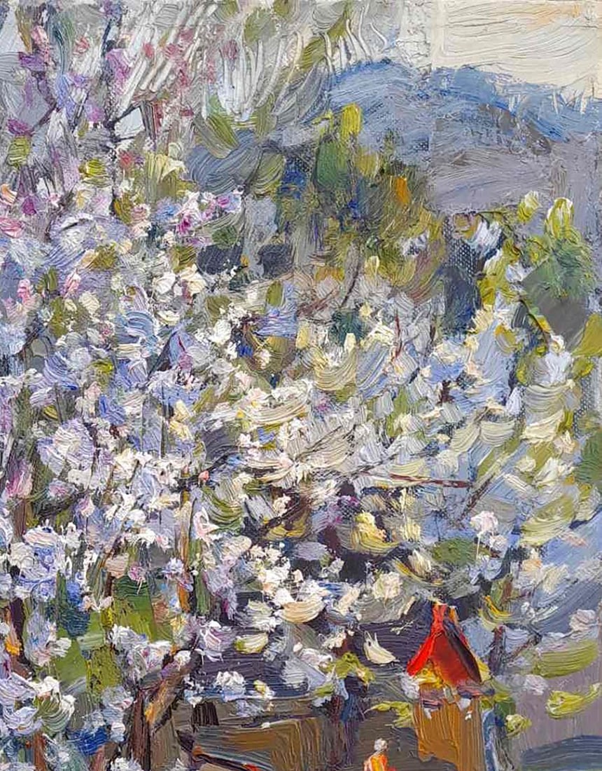 Oil painting Trees bloom Kovalenko Ivan Mikhailovich - 3