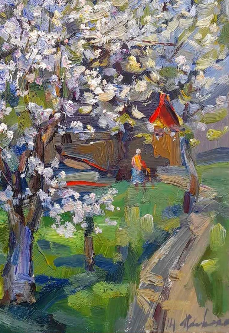 Oil painting Trees bloom Kovalenko Ivan Mikhailovich - 5