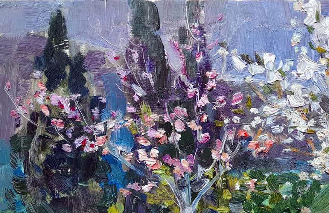 Oi painting The garden is blooming Kovalenko Ivan Mikhailovich - 2