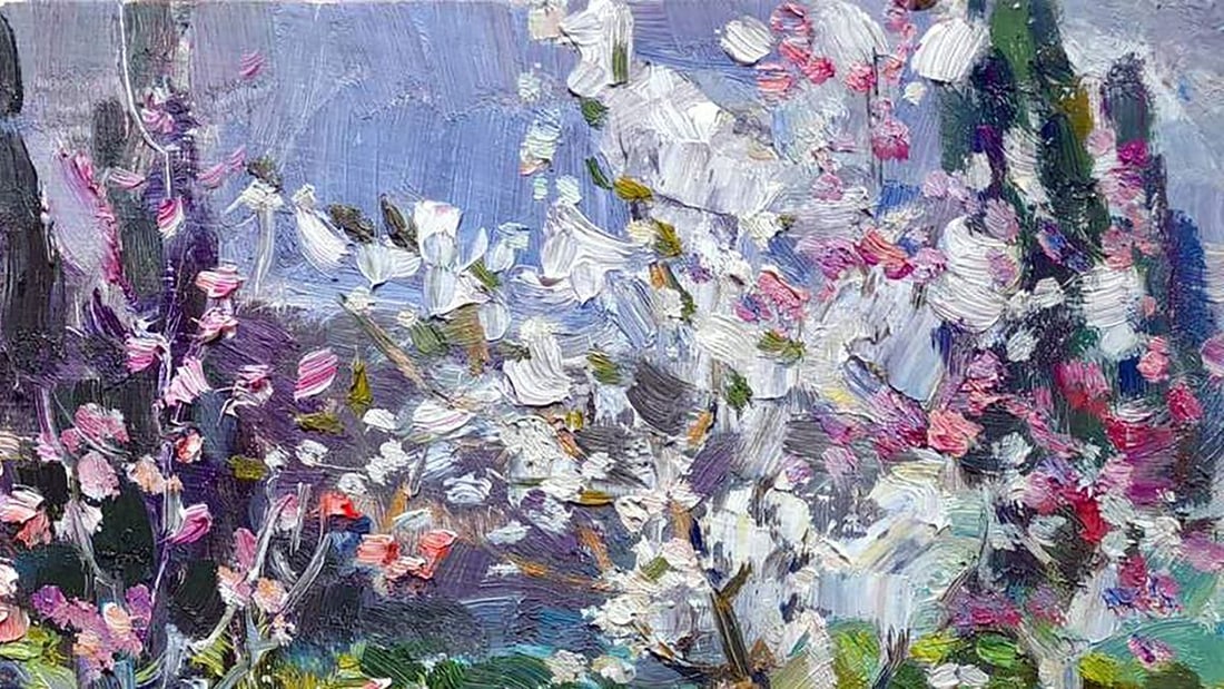 Oi painting The garden is blooming Kovalenko Ivan Mikhailovich - 3