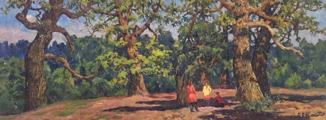 Oil painting Summer park (1 of 13)