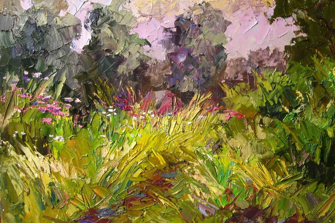 Oil painting Tramway in the grass / Serdyuk Boris Petrovich - 2