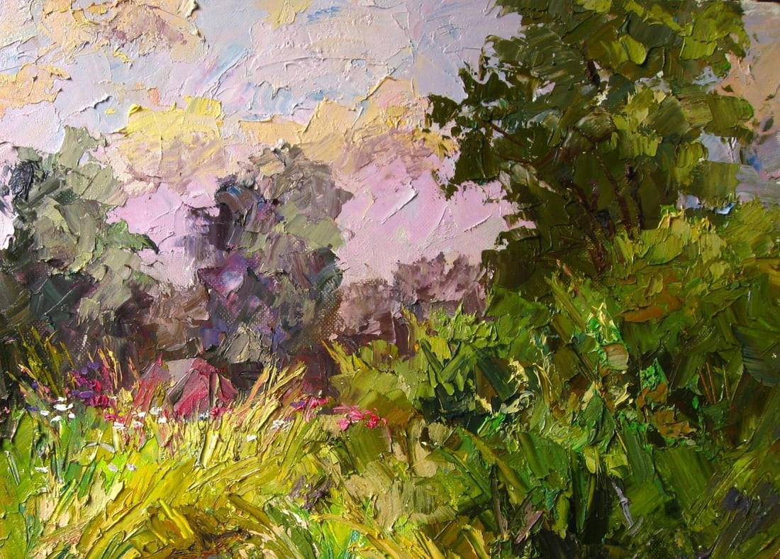 Oil painting Tramway in the grass / Serdyuk Boris Petrovich - 3