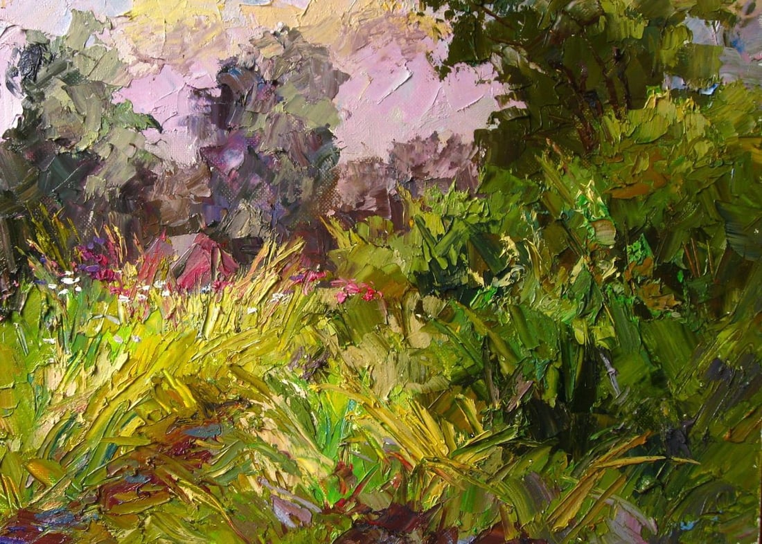 Oil painting Tramway in the grass / Serdyuk Boris Petrovich - 5