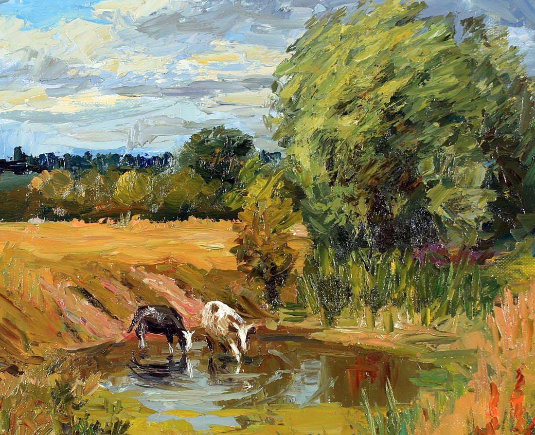Oil painting At the waterpipe / Serdyuk Boris Petrovich - 2