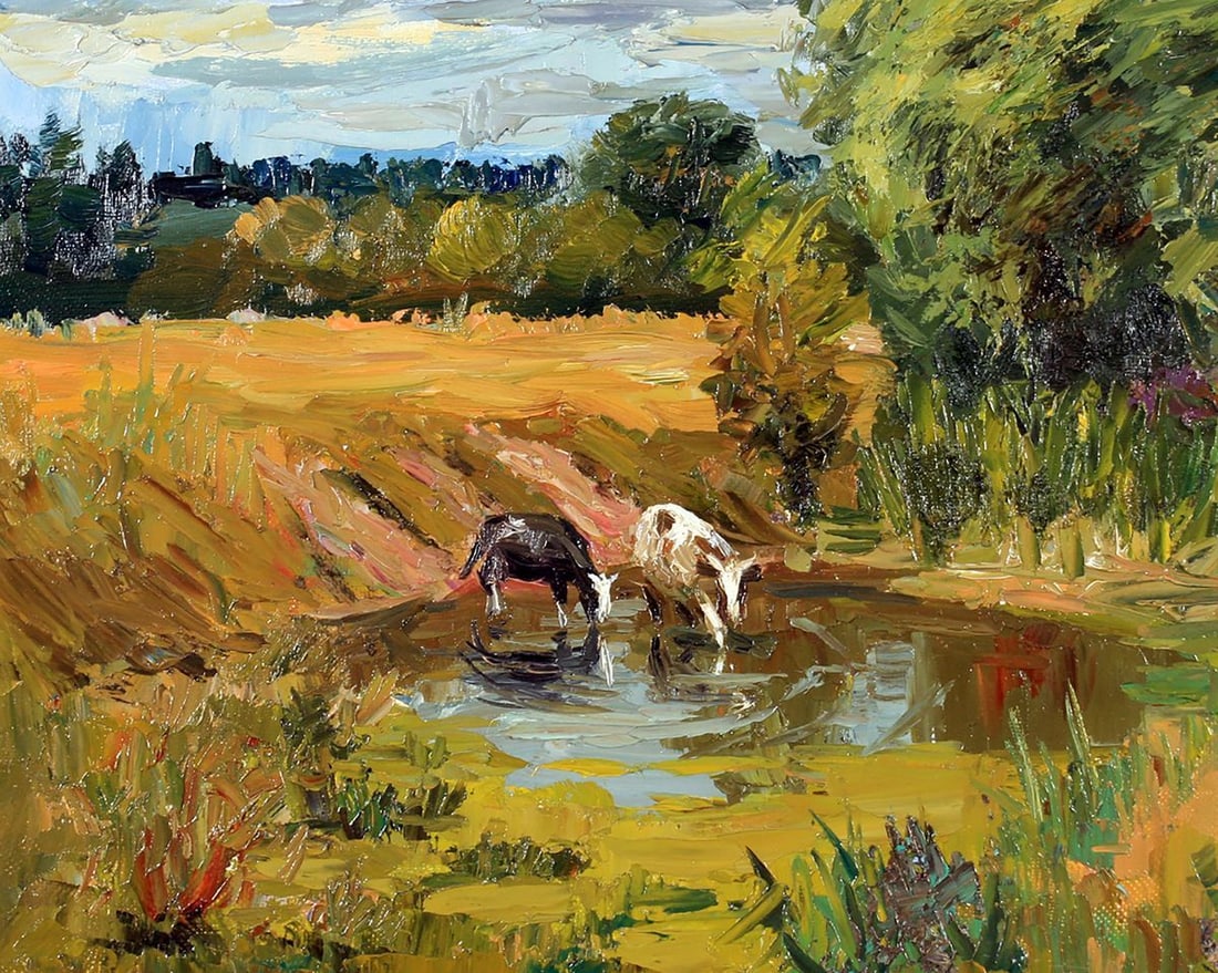 Oil painting At the waterpipe / Serdyuk Boris Petrovich - 6