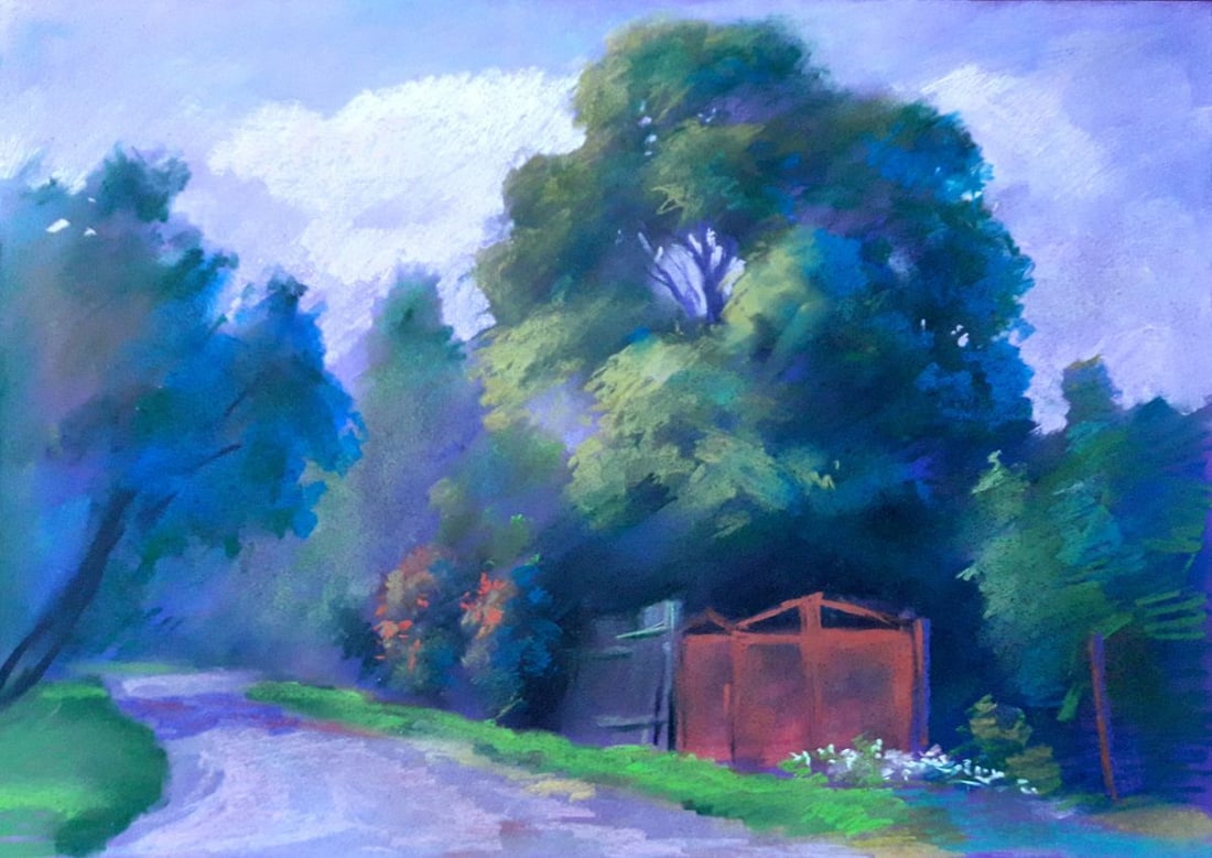 Pastel painting White flowers Serdyuk Boris Petrovich (1 of 5)