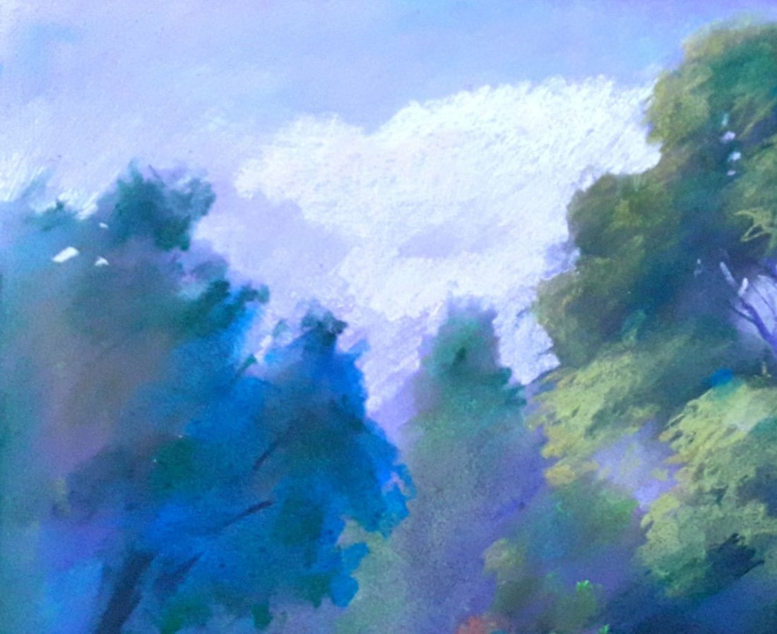 Pastel painting White flowers Serdyuk Boris Petrovich - 2