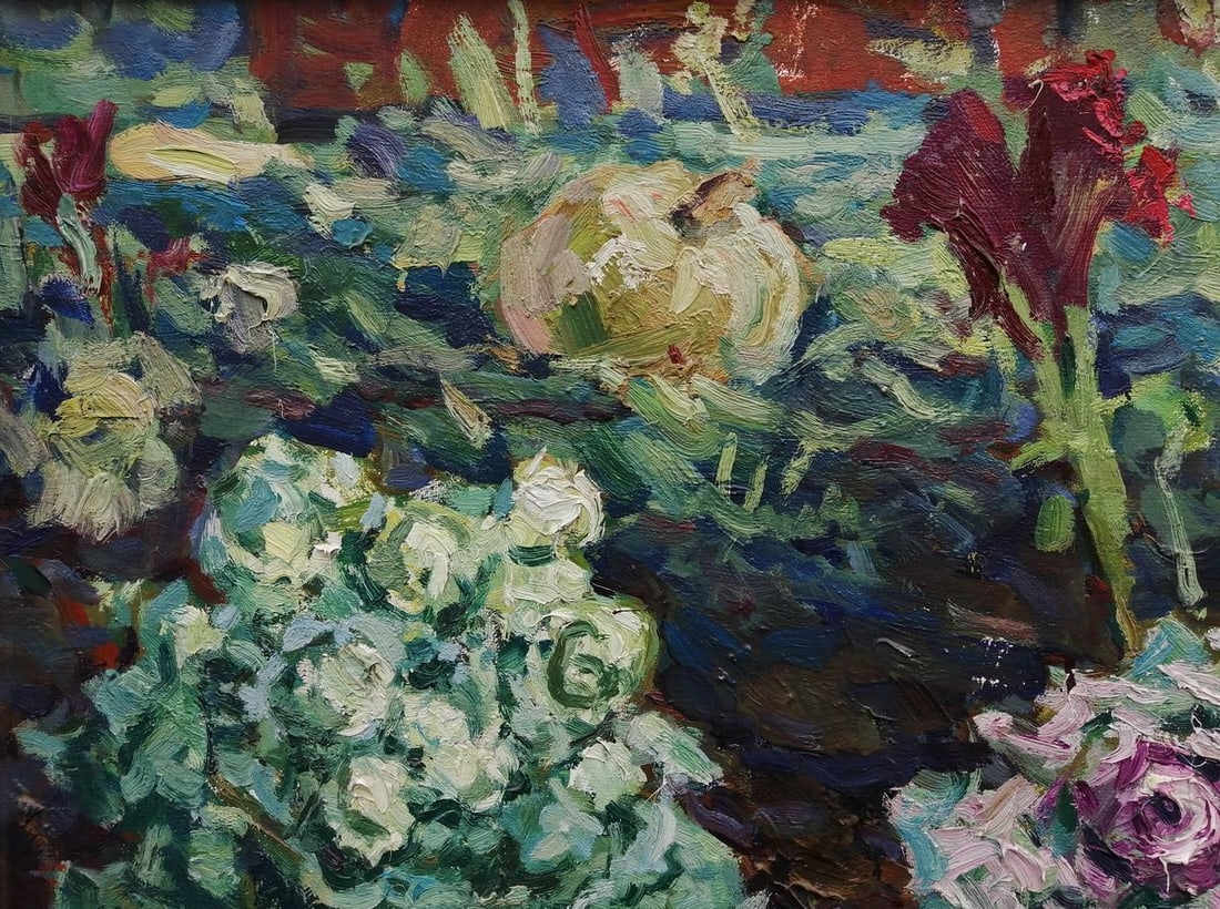 Oil painting Cabbage in the garden Kalenyuk Alex - 4