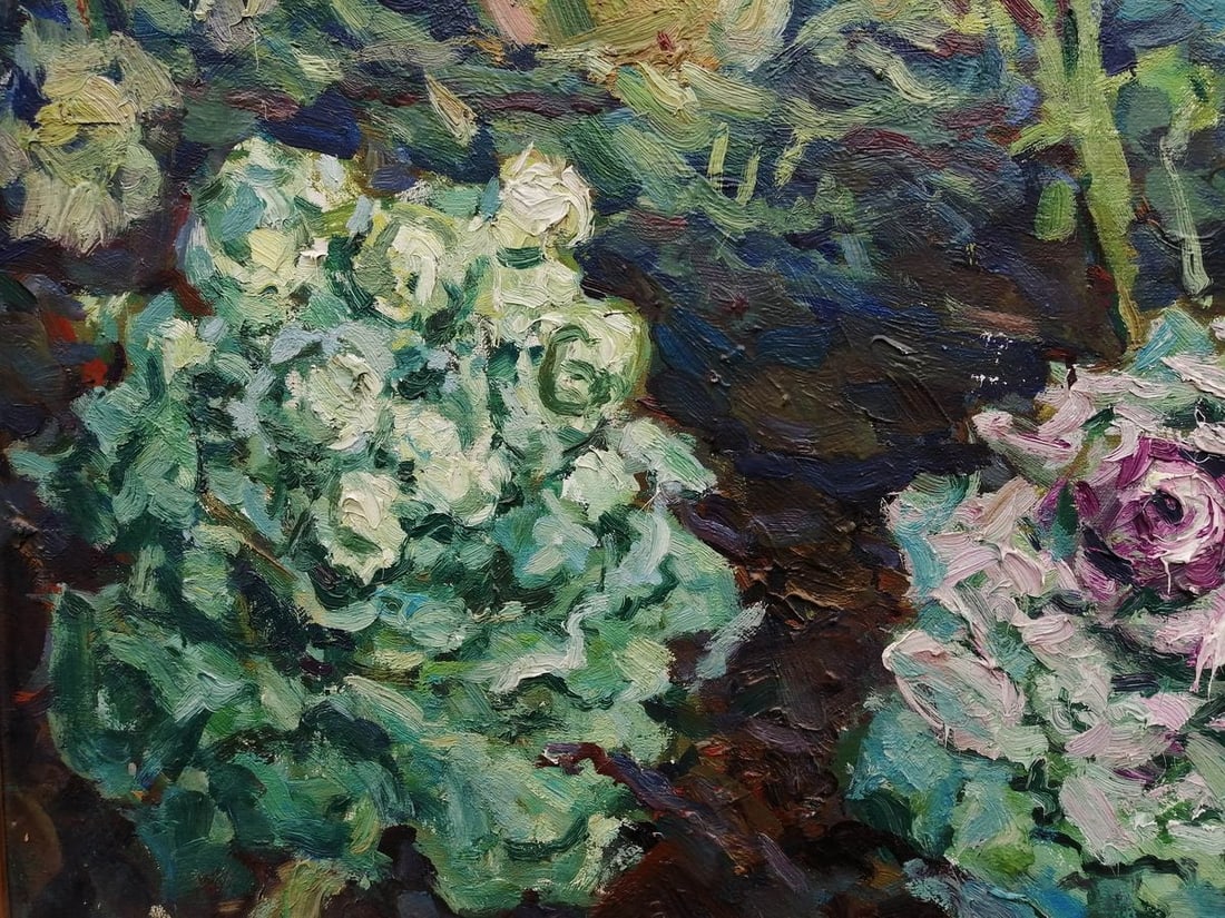 Oil painting Cabbage in the garden Kalenyuk Alex - 5