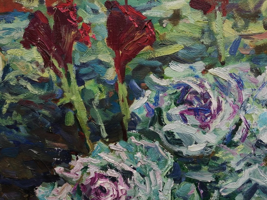 Oil painting Cabbage in the garden Kalenyuk Alex - 7