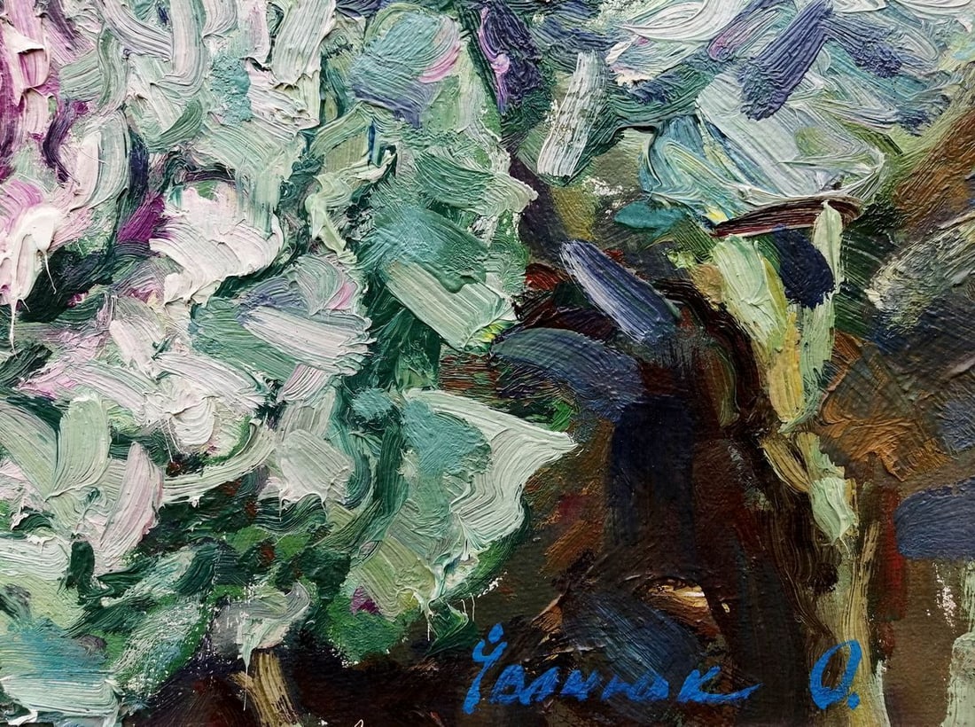 Oil painting Cabbage in the garden Kalenyuk Alex - 8