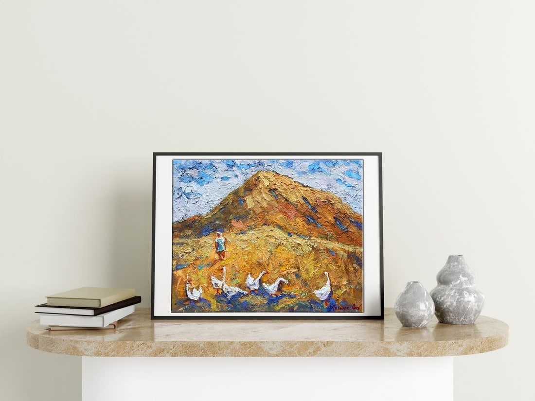 Oil painting Straw Kalenyuk Oksana - 2