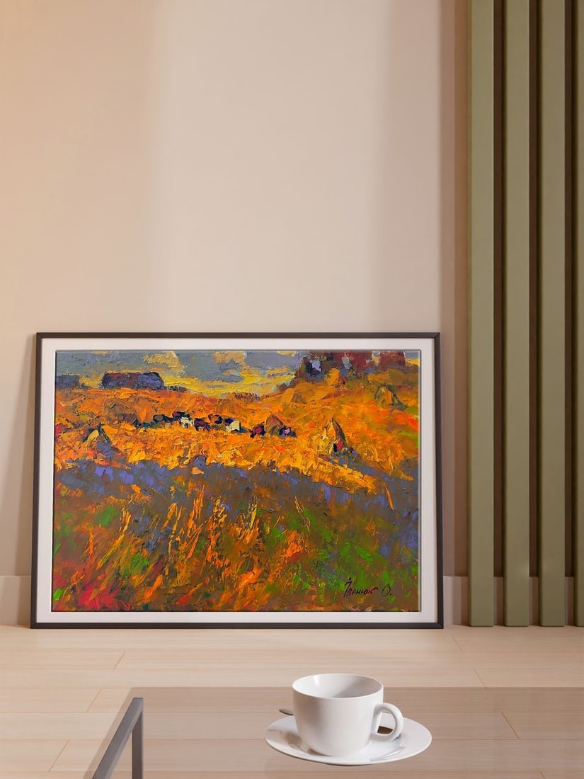 Oil painting Buckwheat stubble Alex Kalenyuk - 2