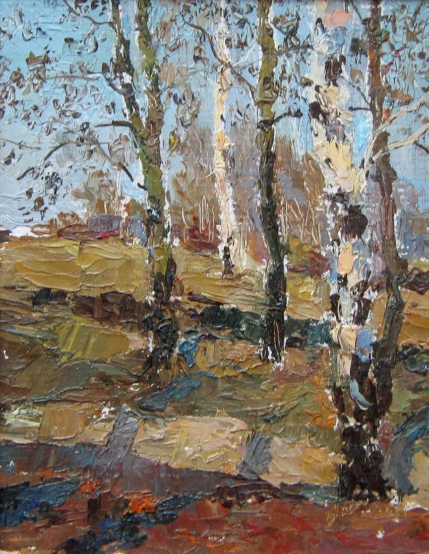 Oil painting March. Etude Kalebets Valery: Title: Oil painting March. Etude Kalebets Valery Description: NoSav 117 *** ABOUT THIS PAINTING *** * TITLE: "March. Etude" * ARTISTS: Kalebets Valery * SIZE: 18x14 cm/'7.08x5.51 inches' * MEDIUM: