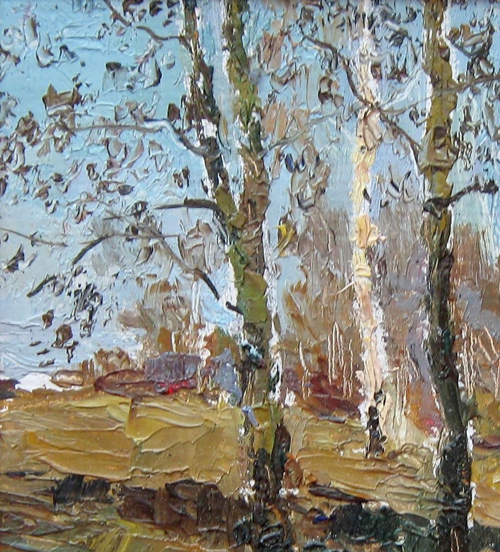 Oil painting March. Etude Kalebets Valery - 2