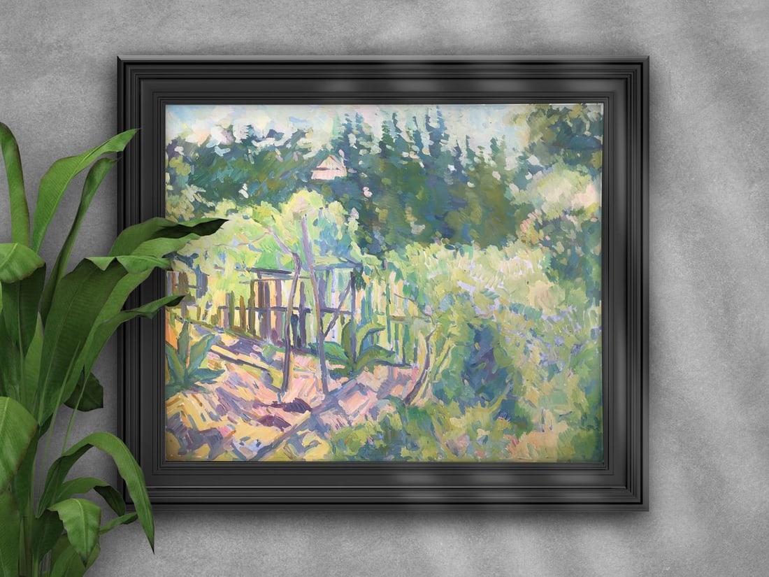 Oil painting House and garden Peter Tovpev - 3