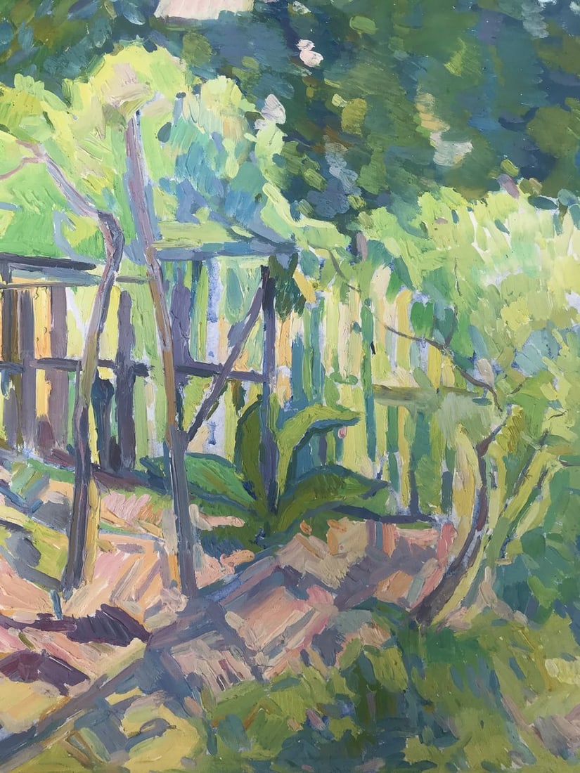 Oil painting House and garden Peter Tovpev - 7