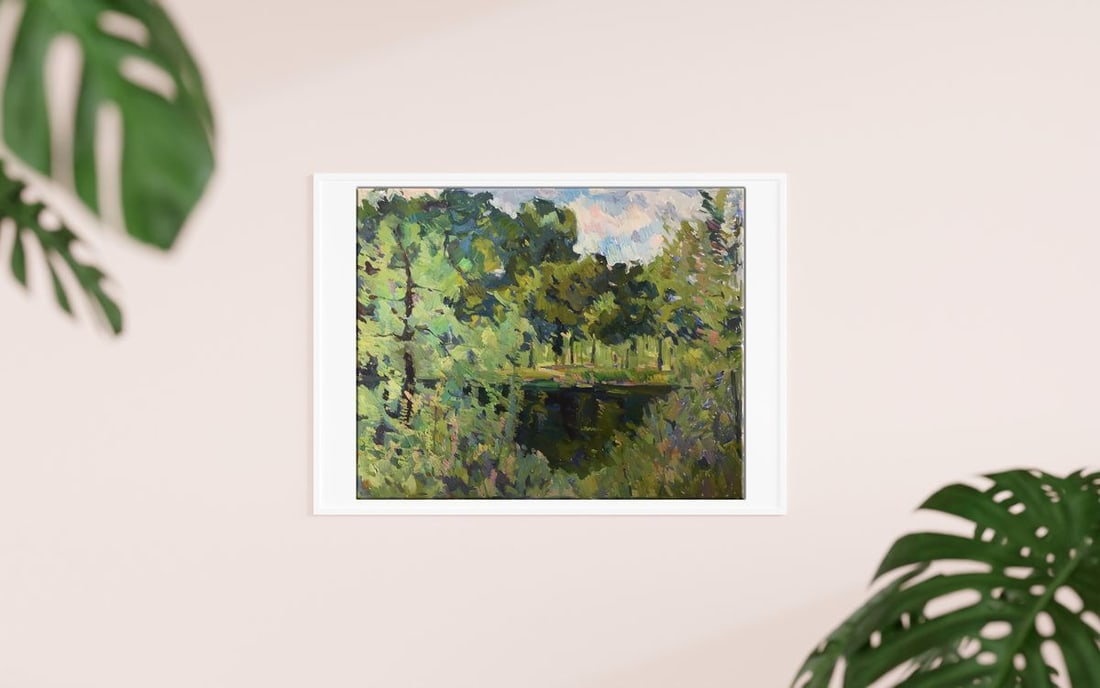 Oil painting Dense forest Peter Tovpev - 2