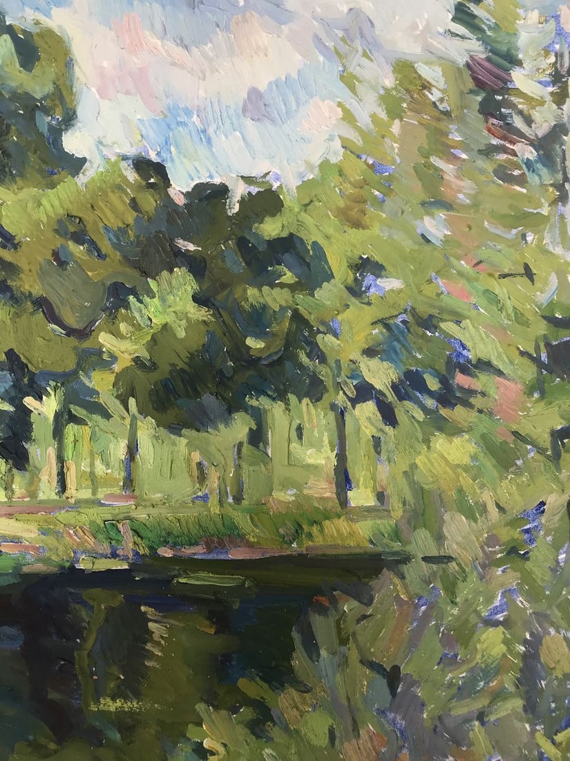 Oil painting Dense forest Peter Tovpev - 9