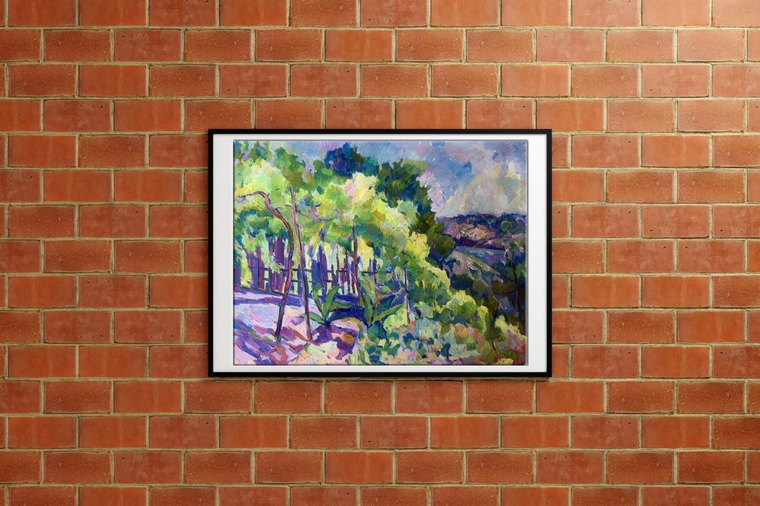 Oil painting Blooming yard Peter Tovpev - 2