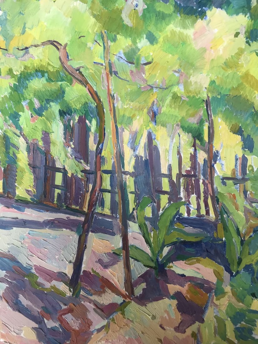 Oil painting Blooming yard Peter Tovpev - 4