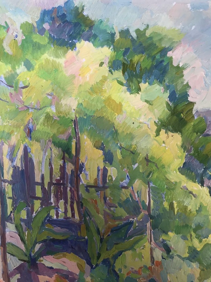 Oil painting Blooming yard Peter Tovpev - 5