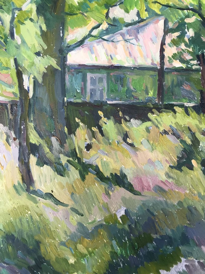 Oil painting Forest landscape with a house Peter Tovpev - 5