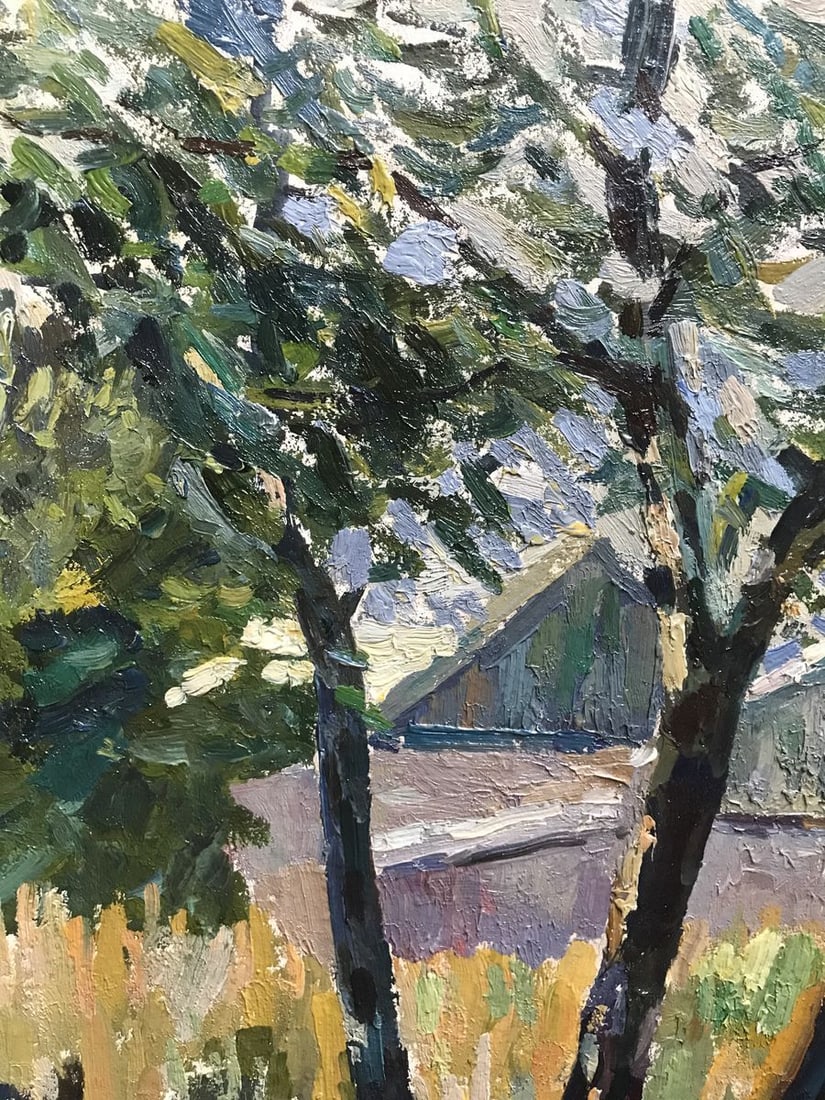 Oil painting House in the forest Peter Tovpev - 4