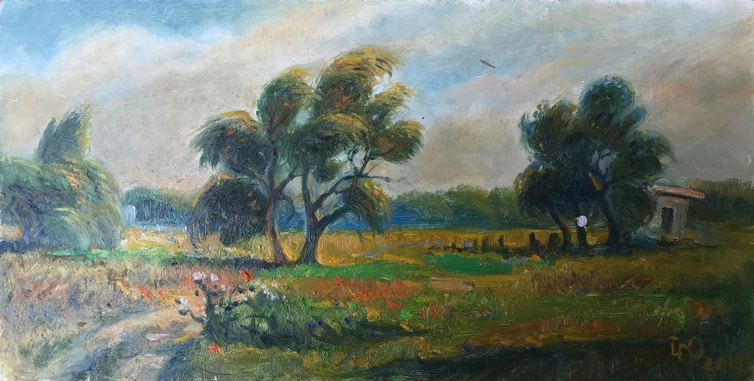 Oil painting Summer wind Litvinov Oleg Arkad'yevich: Title: Oil painting Summer wind Litvinov Oleg Arkad'yevich Description: NoAAA2313 This beautiful oil painting captures the essence of summertime. The sunny meadow is alive with color, and the golden