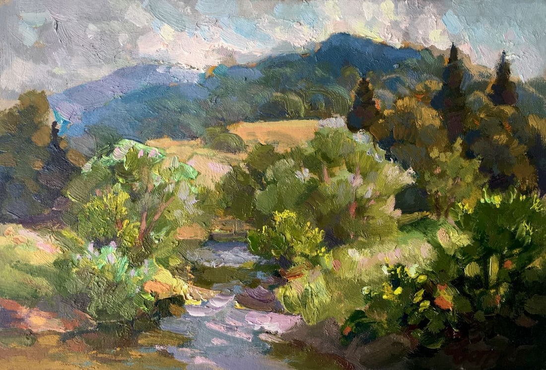 Oil painting Near Tustan Batrakov Vladimir Grigorievich: Title: Oil painting Near Tustan Batrakov Vladimir Grigorievich Description: NoAAA2378 *** ABOUT THIS PAINTING *** * TITLE: "Near Tustan" * ARTISTS: Batrakov Vladimir Grigorievich * SIZE: 16x22 cm/'6.2