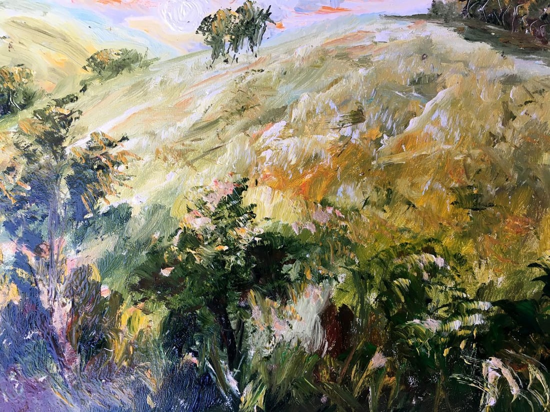 Oil painting Mountain fields Unknown artist - 6