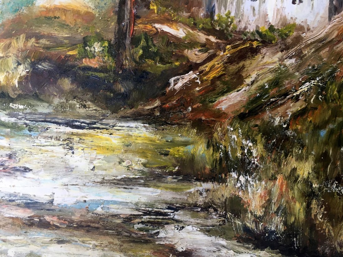 Oil painting A house in the mountains Unknown artist - 11