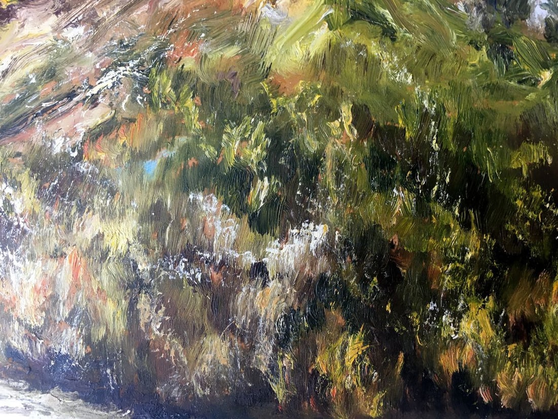 Oil painting A house in the mountains Unknown artist - 12
