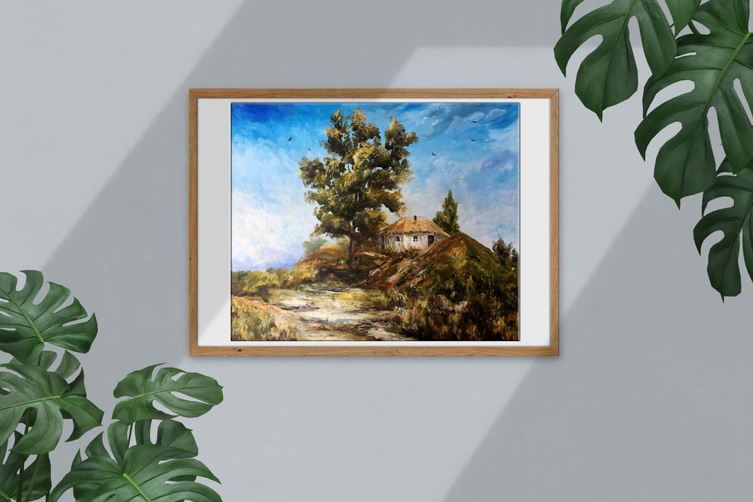 Oil painting A house in the mountains Unknown artist - 2