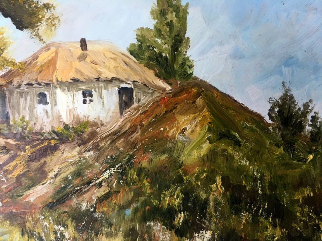 Oil painting A house in the mountains Unknown artist - 7