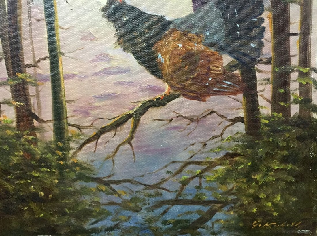 Oil painting Early bird Evgeny Adolfovich Kibrik - 2