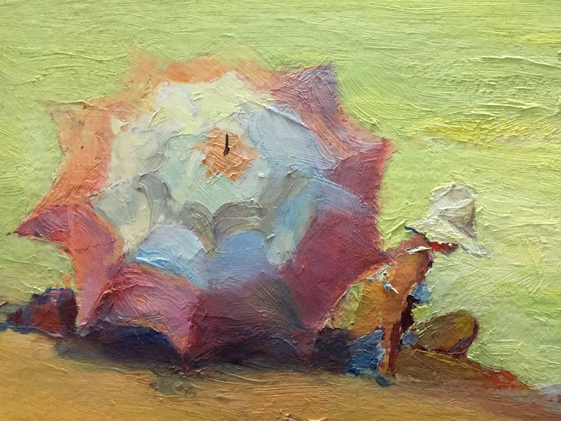 Oil painting People sunbathe P. Tkachenko - 2