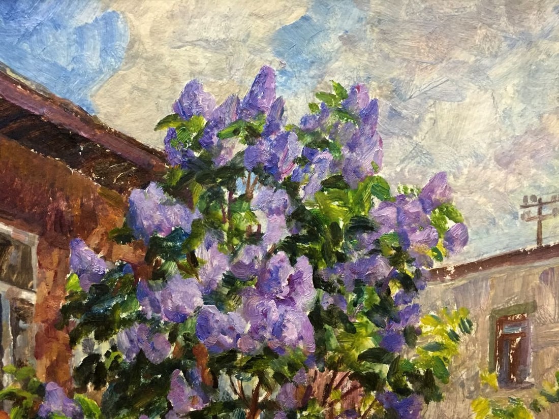 Oil painting Lilac near the house Dziuban Ivan Feodosievich - 2