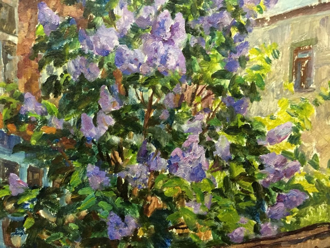 Oil painting Lilac near the house Dziuban Ivan Feodosievich - 3