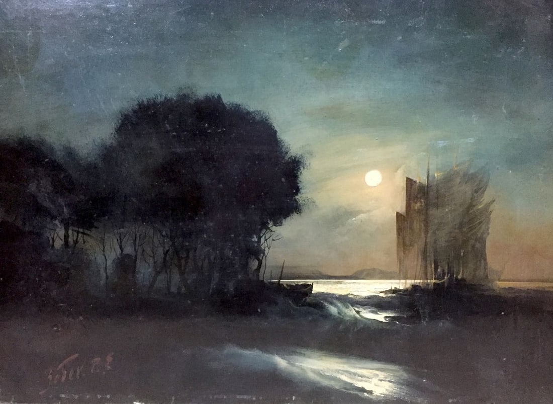Oil painting Night on the beach Zebek Vladimir Evgenievich - 2